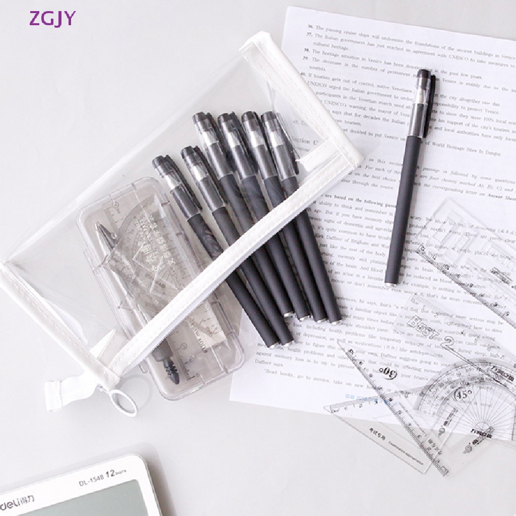 Túi Đựng Bút Bằng PVC Trong Suốt Chống Thấm Nước Dễ Thương Mới