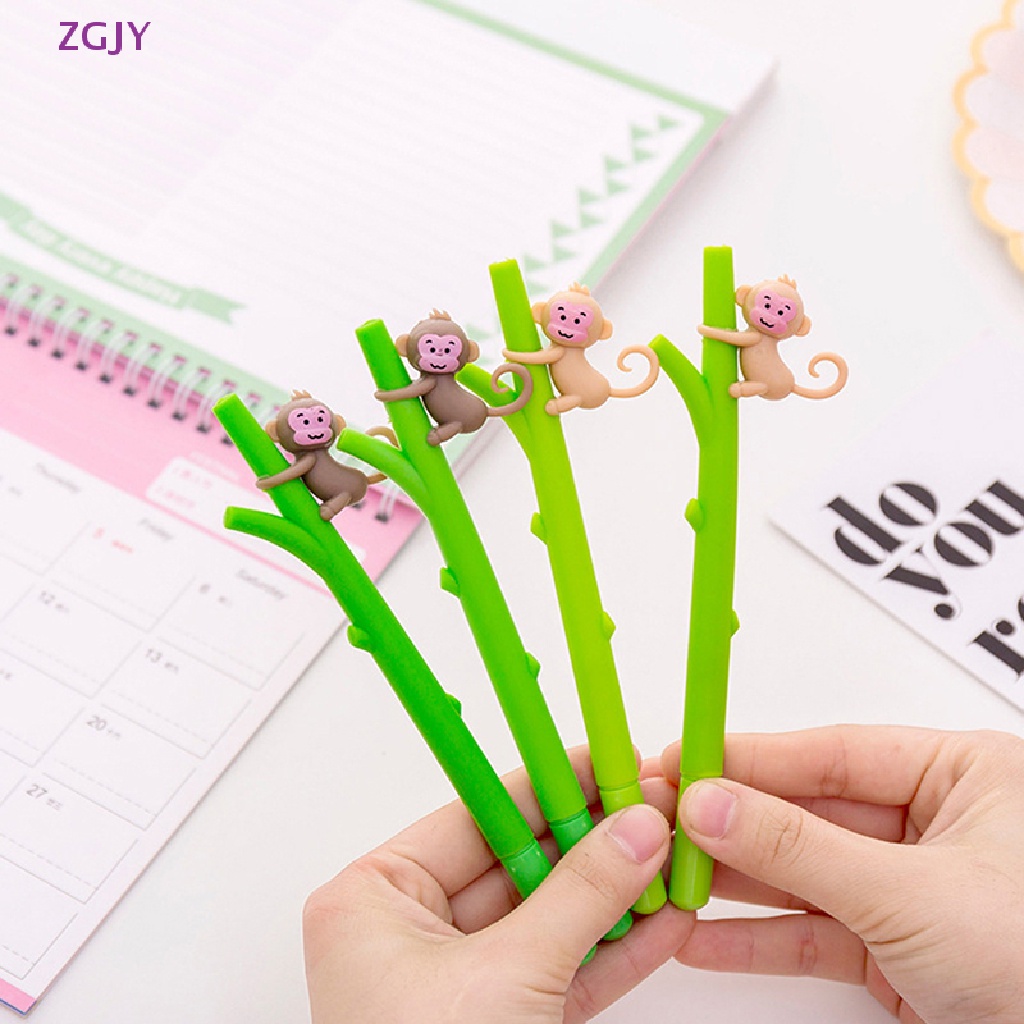 Set 2 Bút Mực Gel Kiểu Dáng Hoạt Hình Dễ Thương Mới