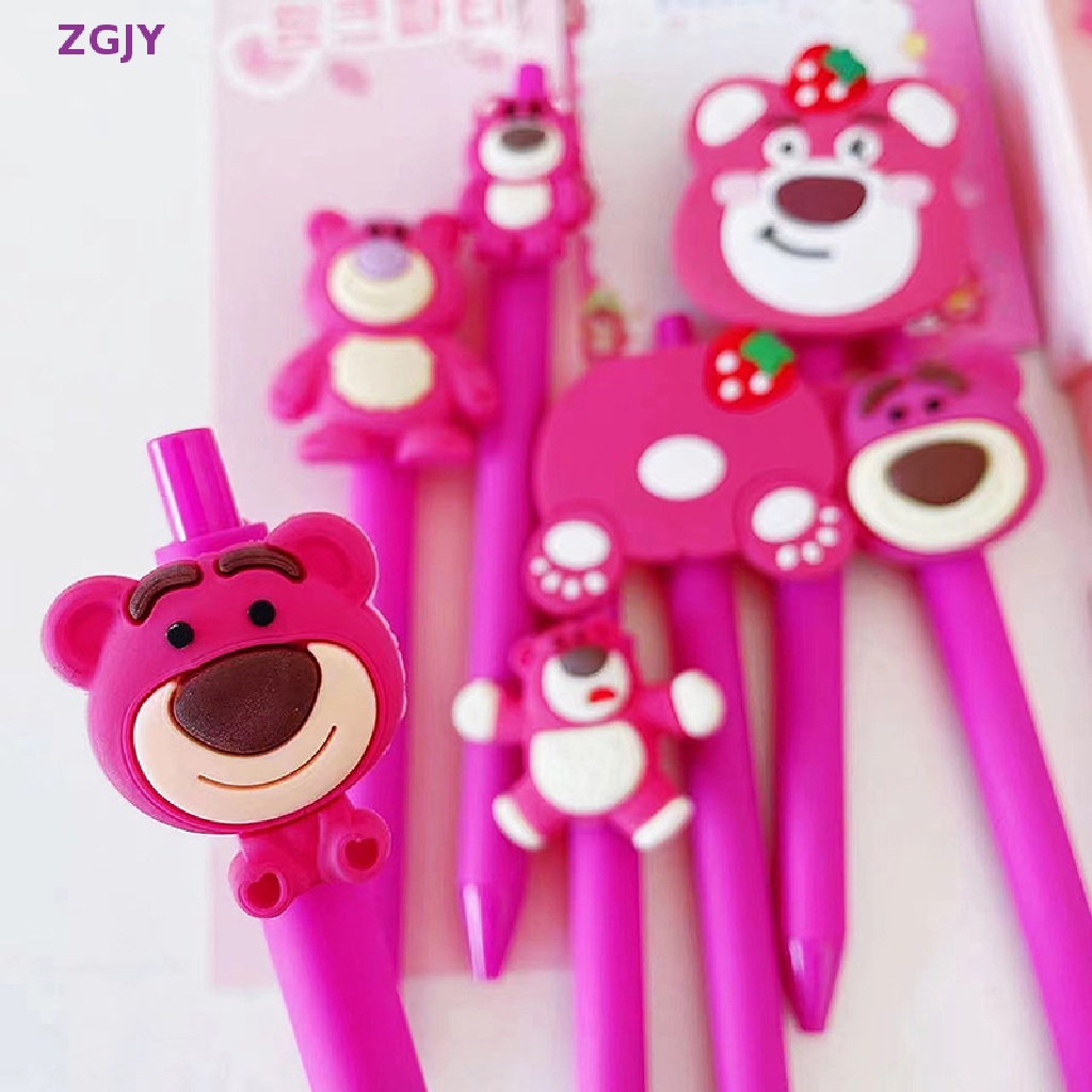 1 Bút Mực Gel Dạng Nhấn Hình Chú Gấu Hoạt Hình Dễ Thương Mới