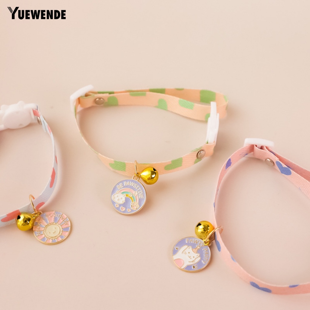 Ye.b Vòng Cổ Có Thể Điều Chỉnh Chống Mài Mòn Họa Tiết Hoa Đáng Yêu Cho Thú Cưng Nhỏ