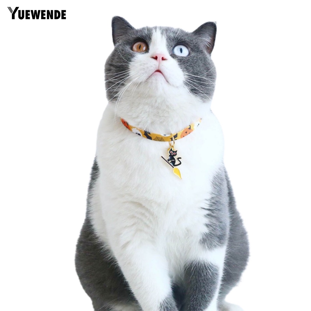 Vòng Cổ Gắn Chuông Họa Tiết Ma Bí Ngô Có Thể Điều Chỉnh Trang Trí Lễ Hội Cho Thú Cưng