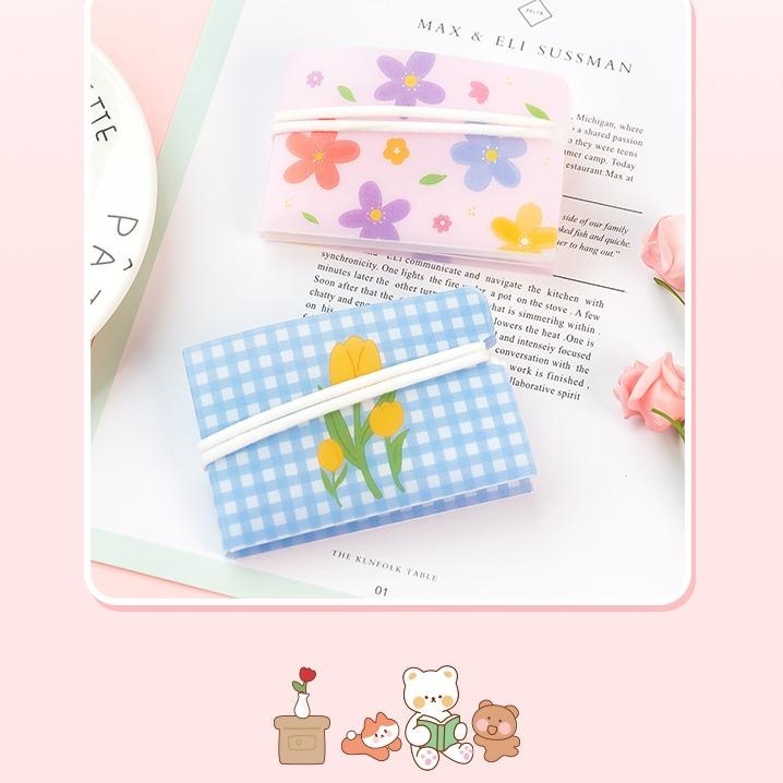 Túi nhựa đựng khẩu trang kháng khuẩn tiện lợi, túi đựng khẩu trang hoạ tiết dễ thương, miếng bảo vệ khẩu trang