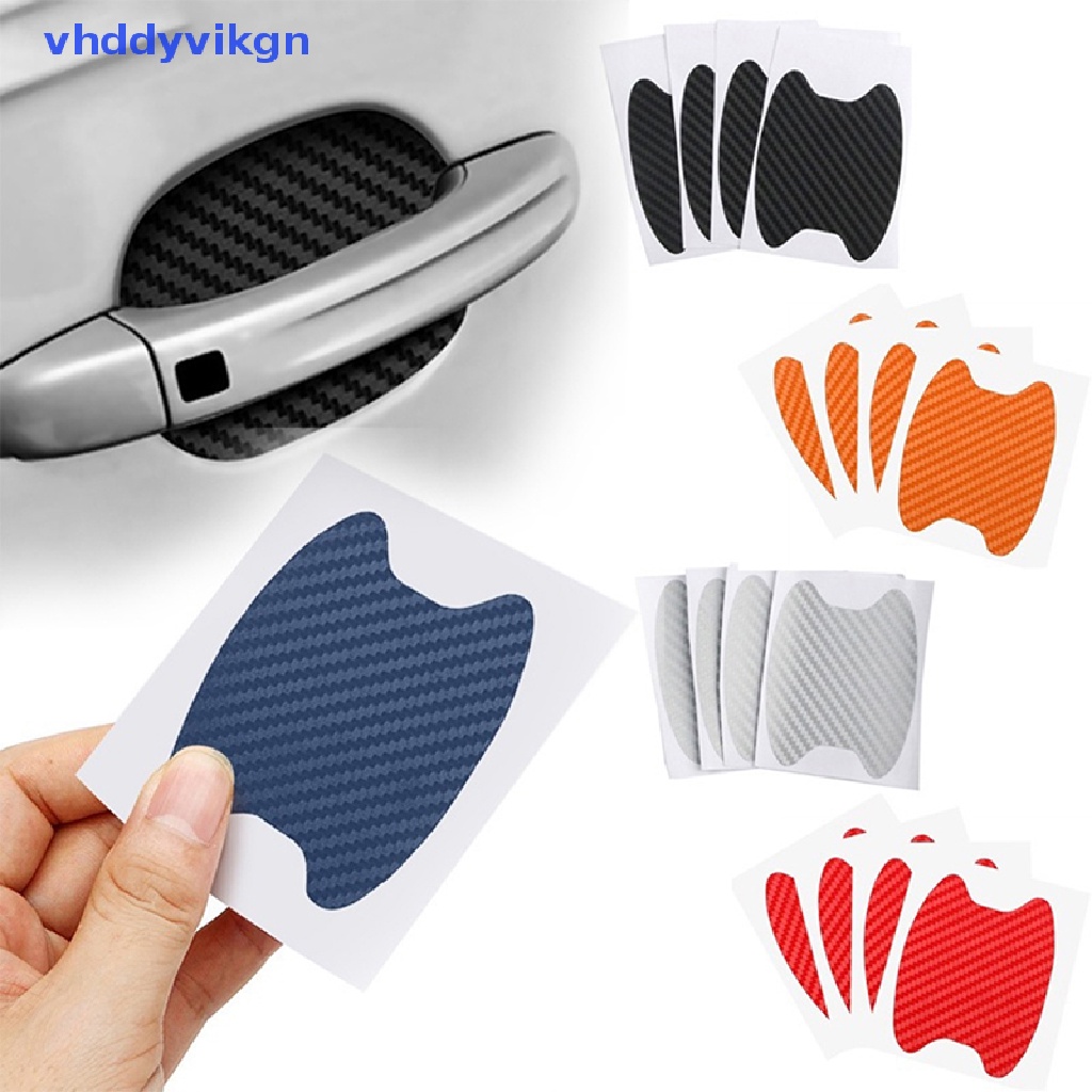 Bộ 4 Miếng Dán Cửa Xe Hơi Chống Trầy Xước Bằng Sợi Carbon