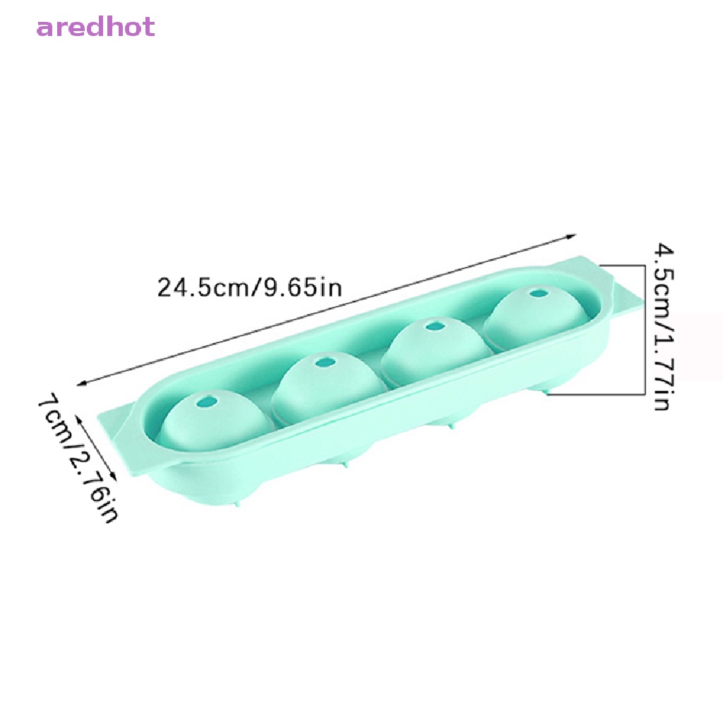 1 Khuôn Làm Đá Viên 4 Ngăn Bằng Silicon Mới