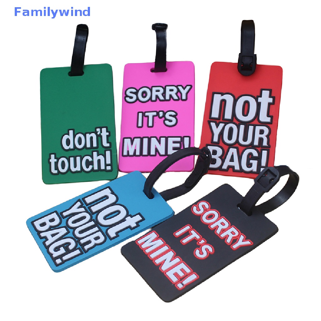 1 Thẻ Đánh Dấu Ghi Chữ Not Your Bag Bằng Silicone Tiện Dụng Khi Đi Du Lịch