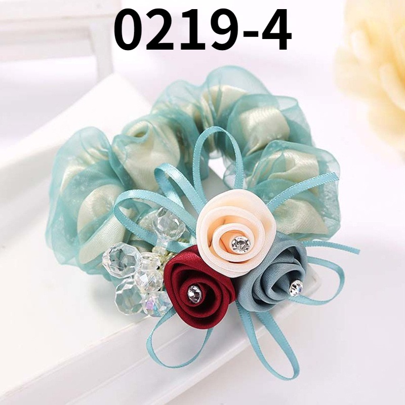 Dây Cột Tóc Co Giãn Đính Pha Lê Phong Cách Hàn Quốc Thời Trang Cho Nữ