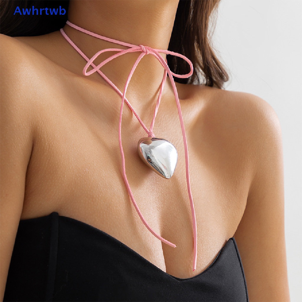 Vòng cổ Mặt Hình Trái Tim Đính Đá Thời Trang Cho Nữ Mới