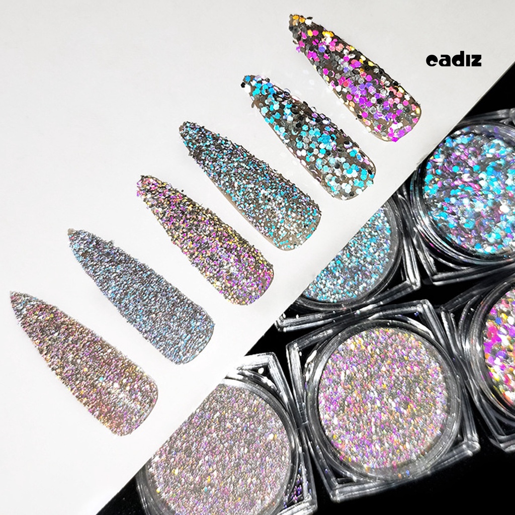 1 Bột Kim Tuyến Lấp Lánh Độ Bóng Cao Dễ Dán 6 Màu Tùy Chọn Dùng Trang Trí Móng Tay DIY