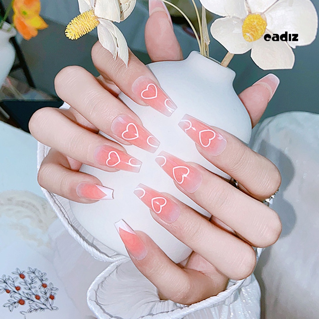 Hộp 24 Móng Tay Giả Hình Chữ T Bằng Nhựa ABS Có Thể Tháo Rời