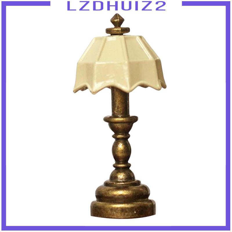 Đèn Bàn Mini Màu Be Trang Trí Nhà Búp Bê 1: 12