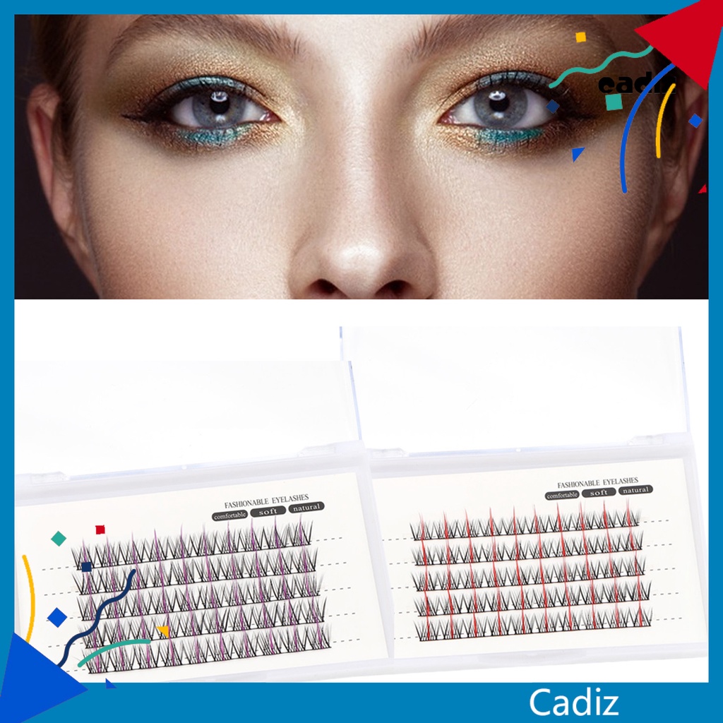 Set 50 Lông Mi Giả Xoăn Mềm Tự Nhiên Nhiều Màu Sắc Trang Điểm Dự Tiệc