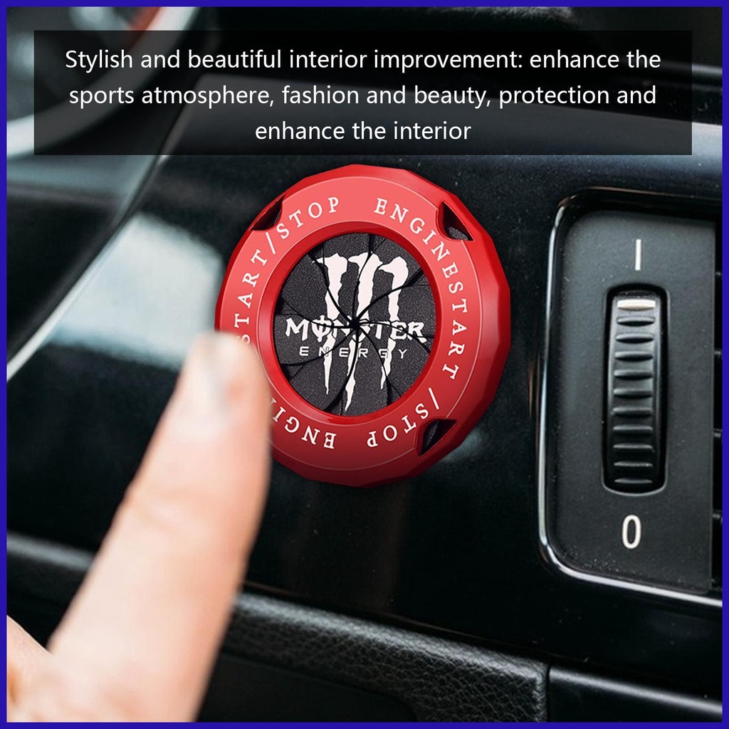 Vỏ Bảo Vệ Nút Khởi Động Xe Hơi / Xe Máy Xoay Được Trang Trí Nội Thất