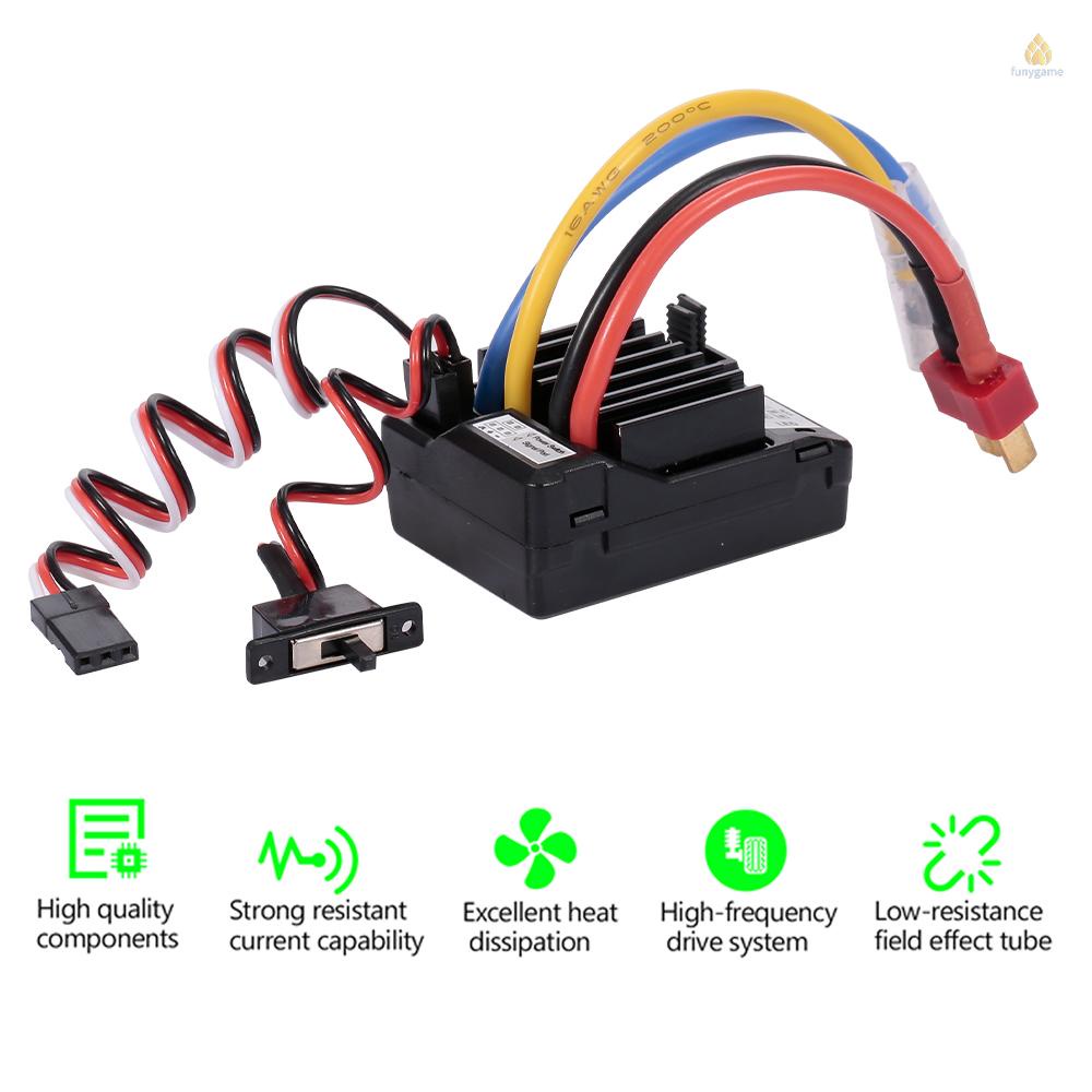 Bộ Điều Khiển Tốc Độ ESC Không Thấm Nước AX-D60A 60A Cho Pin NiMh RC 1 / 10 2S LiPo 6-8S NiMh