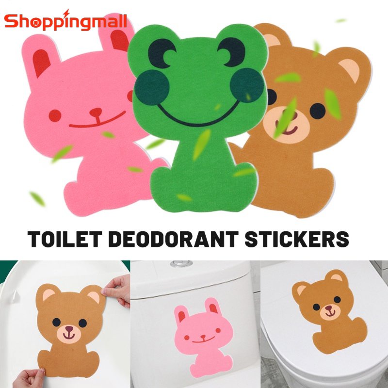 1 Miếng Dán Khử Mùi Toilet Tự Dính Hình Động Vật Hoạt Hình Dễ Thương