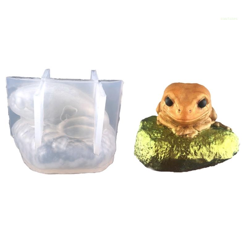 Khuôn Làm Đá / Đồ Trang Trí Thủ Công Hình Chú Ếch Bằng Epoxy Độc Đáo DIY