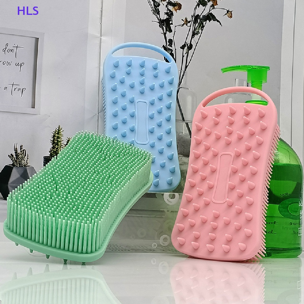 Bàn Chải Silicone Mát Xa Da Đầu 2 Trong 1 Tiện Dụng