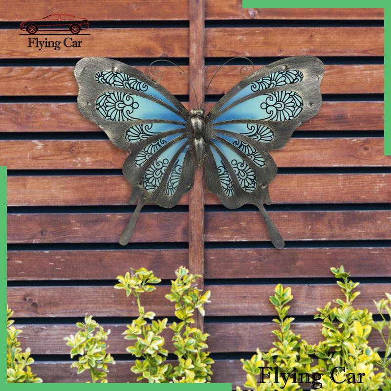 [Lzdjfmy2] Bức Tượng Bướm Treo Tường Trang Trí Phòng Ngủ Sân Vườn