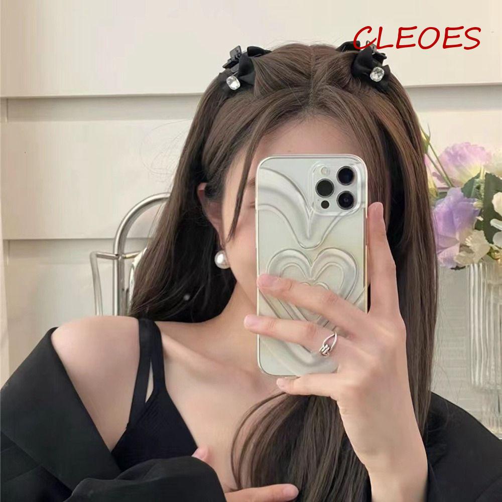 Kẹp Tóc Nơ Vải Y2K Mini Dễ Thương Sáng Tạo Phong Cách Hàn Quốc