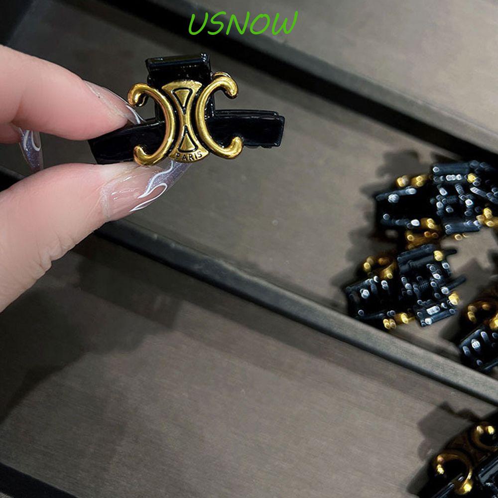 Kẹp Tóc Càng Cua Hình Vuông Nhỏ In Chữ Phong Cách Cổ Điển Thời Trang Cho Nữ