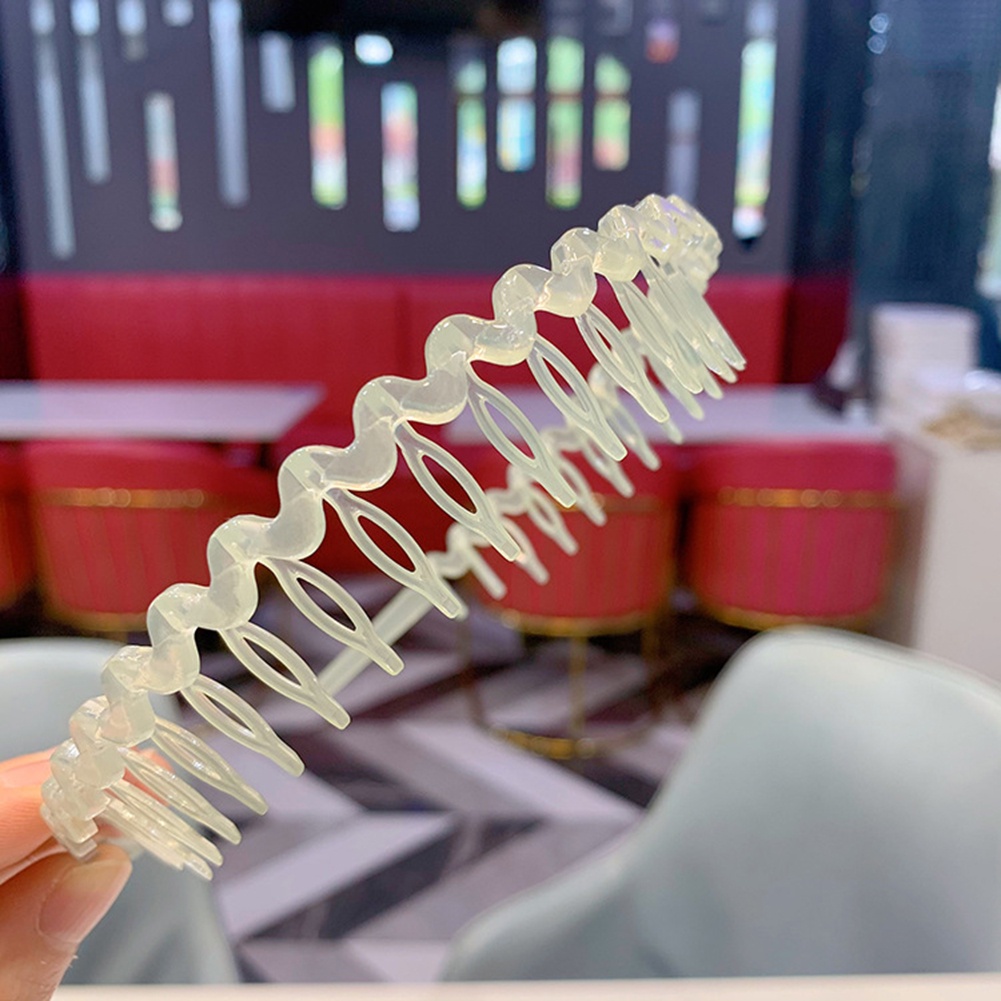 1 Băng Đô Cài Tóc Bằng Nhựa Trong Suốt Chống Trượt Màu Sắc Kẹo Ngọt