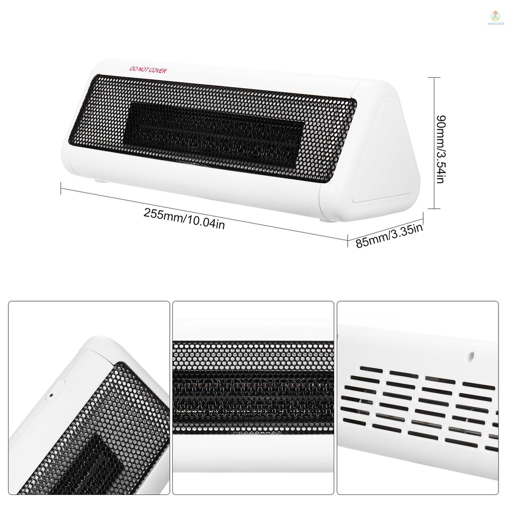 Quạt Sưởi Ấm PTC 300W 3 Chế Độ Phích Cắm EU Tiện Dụng