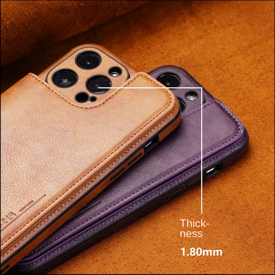Sang Trọng Ốp Điện Thoại Da Chống Sốc Có Ngăn Đựng Thẻ Cho iphone 14 13 12 pro max 14 plus