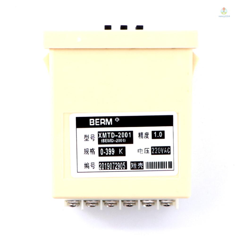 Bộ Điều Khiển Nhiệt Độ Kỹ Thuật Số Vỏ Ngắn 0-399 XMTD-2001°C Bộ Điều Chỉnh Nhiệt Độ Loại K Chuyên Dụng