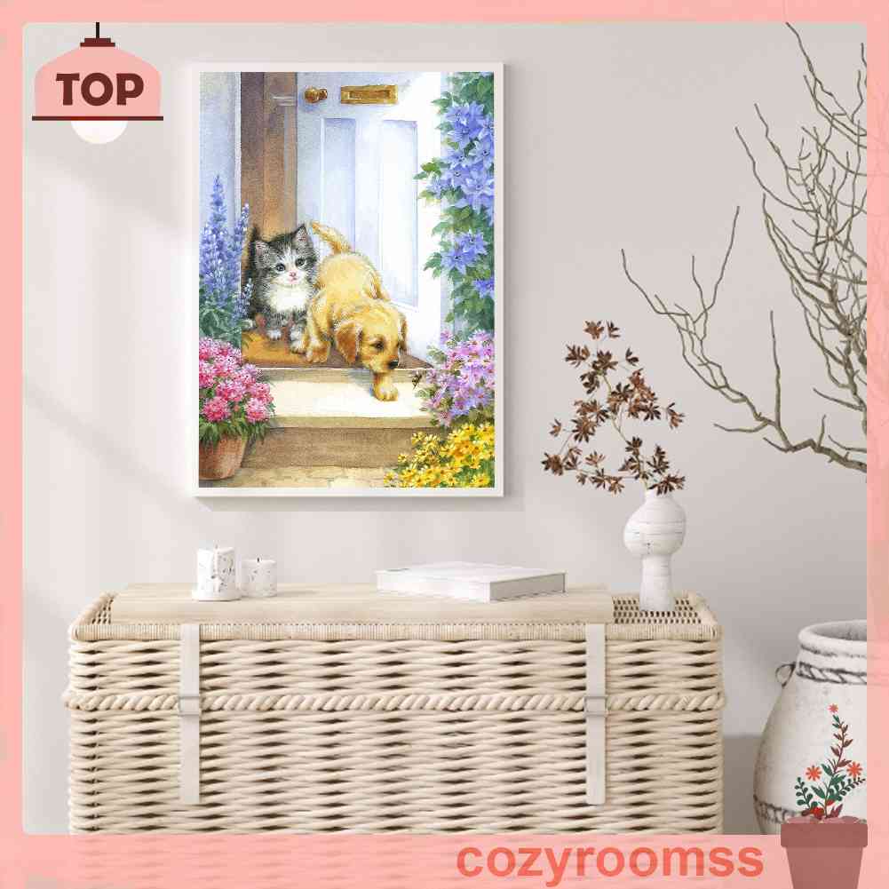 Tranh Đính Đá Kim Cương Toàn Bộ 5D DIY Hình Vẽ Động Vật