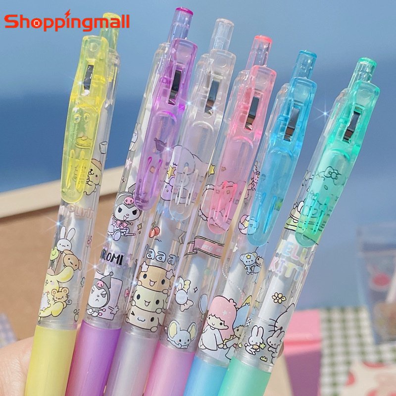 SANRIO Bút Bi Mực Đen Ngòi 0.5mm Hình Cinnamoroll Kuromi Melody Dễ Thương