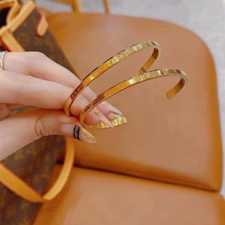 Vòng đeo tay bằng thép titan mạ vàng 18K thanh lịch, không phai màu, không gây dị ứng và không gỉ sét T1S2