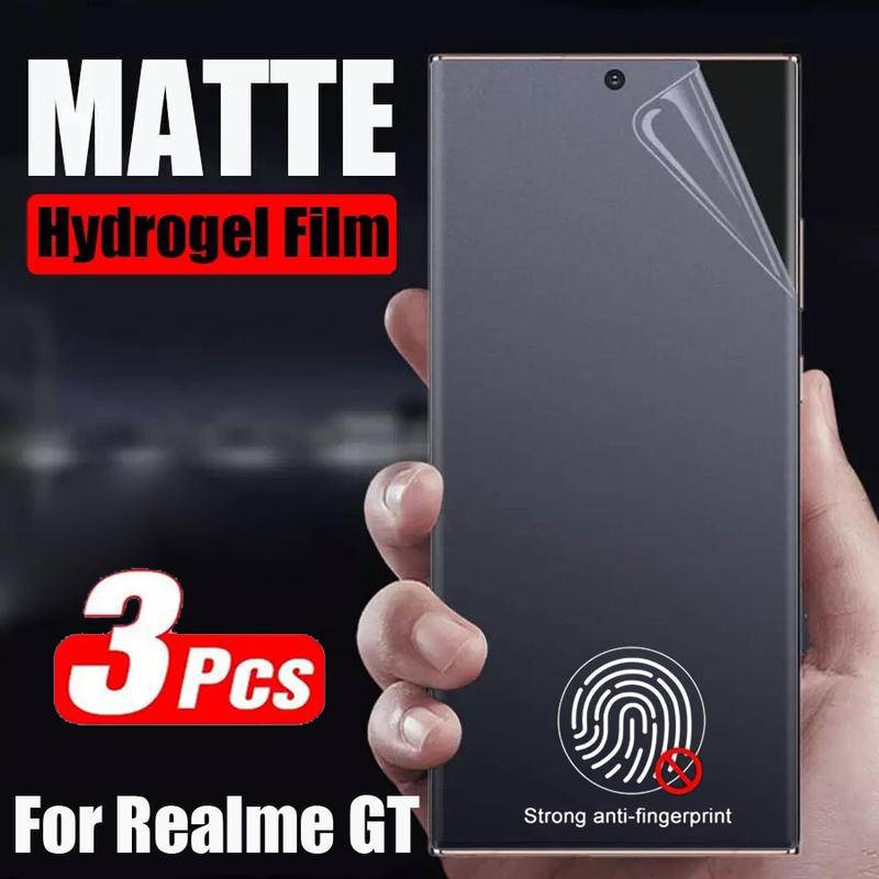 Bộ 3 Miếng Dán Hydrogel Nhám Bảo Vệ Màn Hình Cho Realme Narzo 50 30 Pro 20 50i 50A Prime 10 9 8 7 6 5 3 2 Pro Plus 10S 9i 8i 8s 6i 5s 3i C1