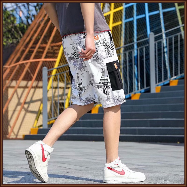 Quần Lửng Thể Thao Phối Nhiều Túi Thời Trang Xu Hướng Cho Nam