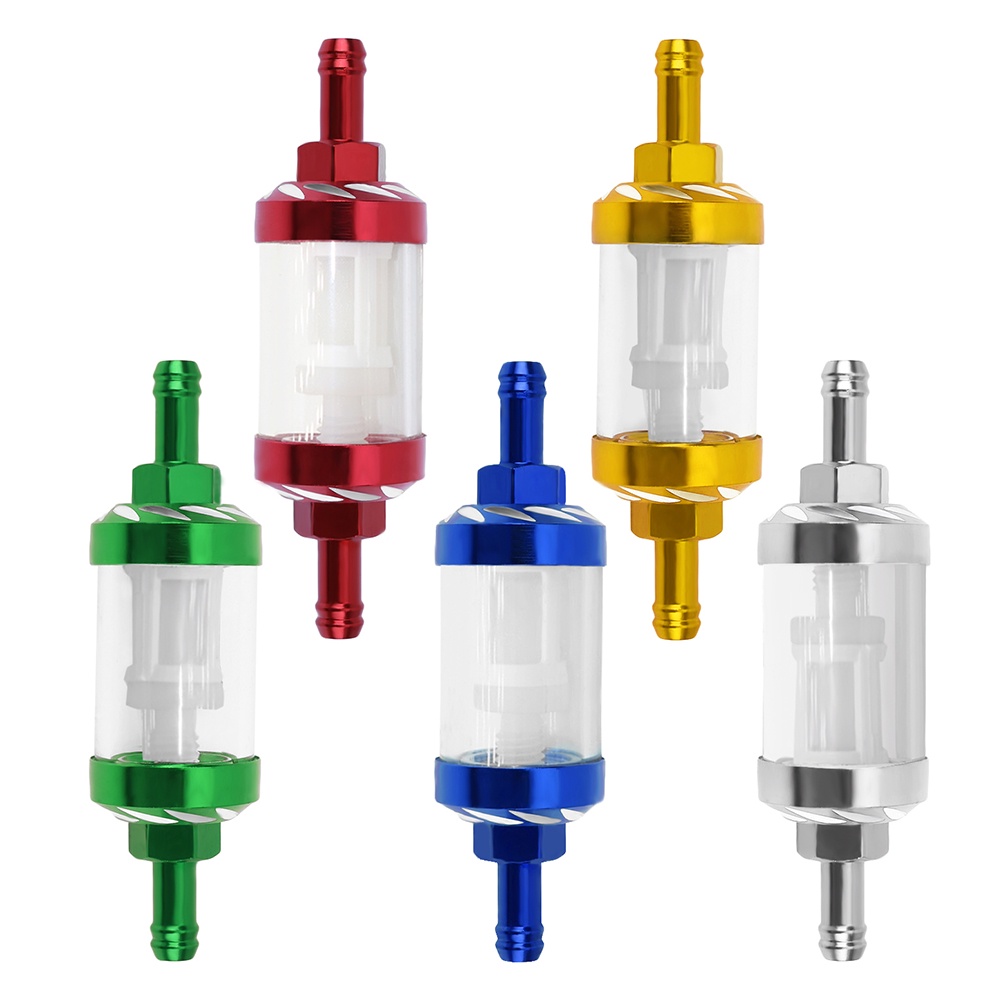 Bộ Lọc Nhiên Liệu 8mm Bằng Hợp Kim Nhôm CNC Cho Xe ATV Dirt Pit Bike