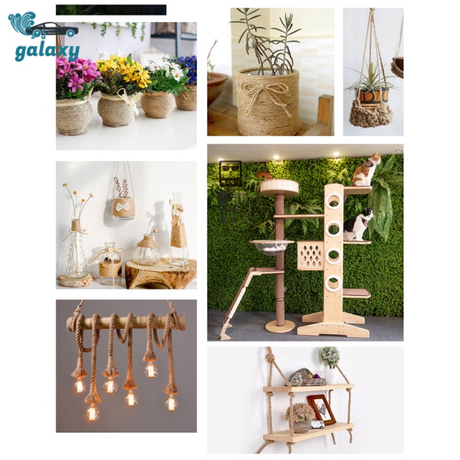 Galaxy 1 Cuộn Dây Đay Tự Nhiên 5mm 100m Dùng Làm Đồ Thủ Công Diy