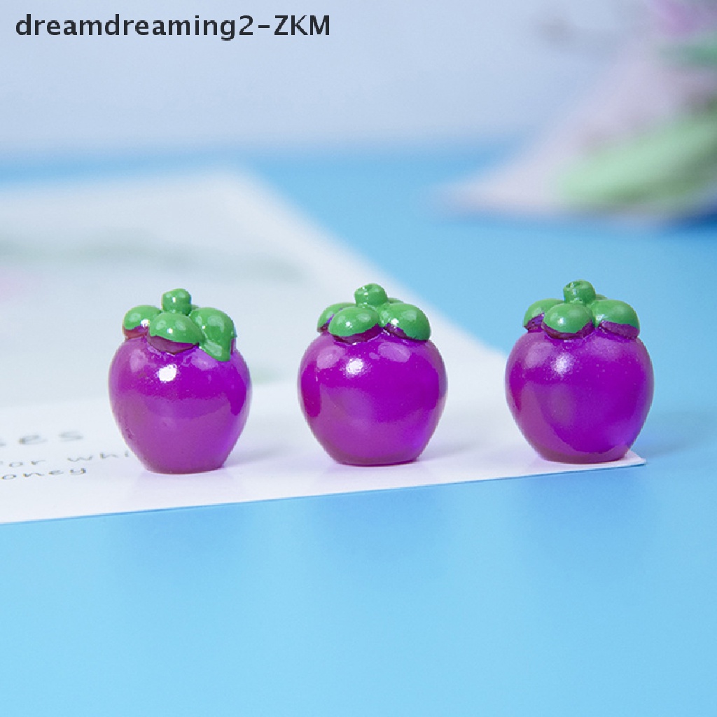 Bộ 5 Phụ Kiện Trang Trí Tóc Hình Trái Cây Hoạt Hình 3D DIY Bằng Nhựa Resin