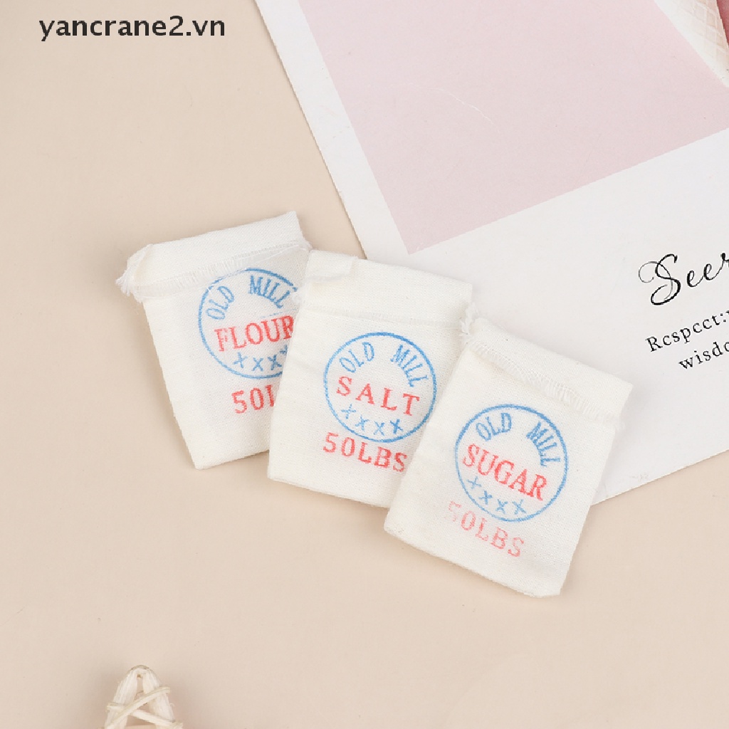 Bộ 3 Túi Rỗng Đựng Đường / Muối Bột 1: 12 Đồ Chơi Búp Bê Thu Nhỏ {yancrane2.vn}