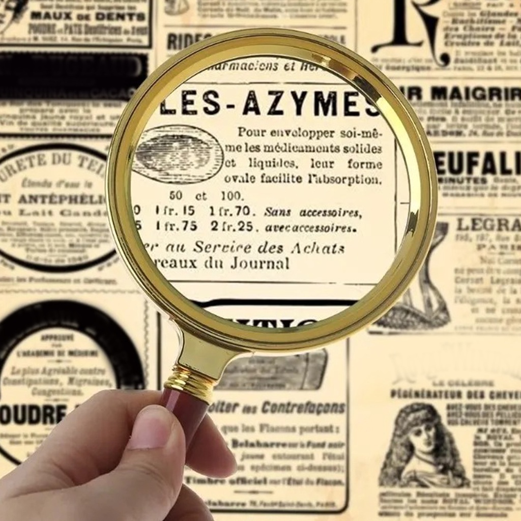 Kính Lúp Cầm Tay 10x Khung Hợp Kim Kẽm Kích Thước 155x70x15mm