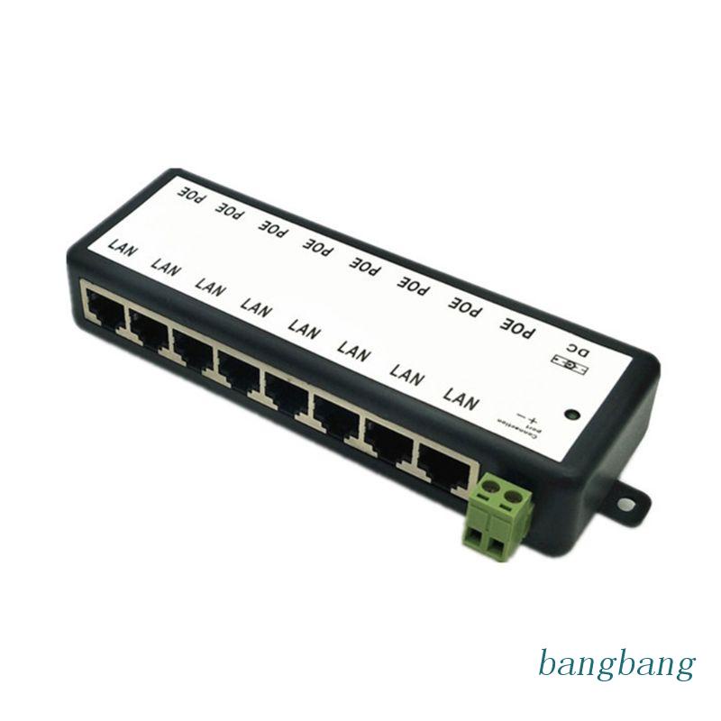 Bộ Chia 8 Cổng POE DC12-48V 10 / 100Mbps Cho Máy Ảnh CCTV
