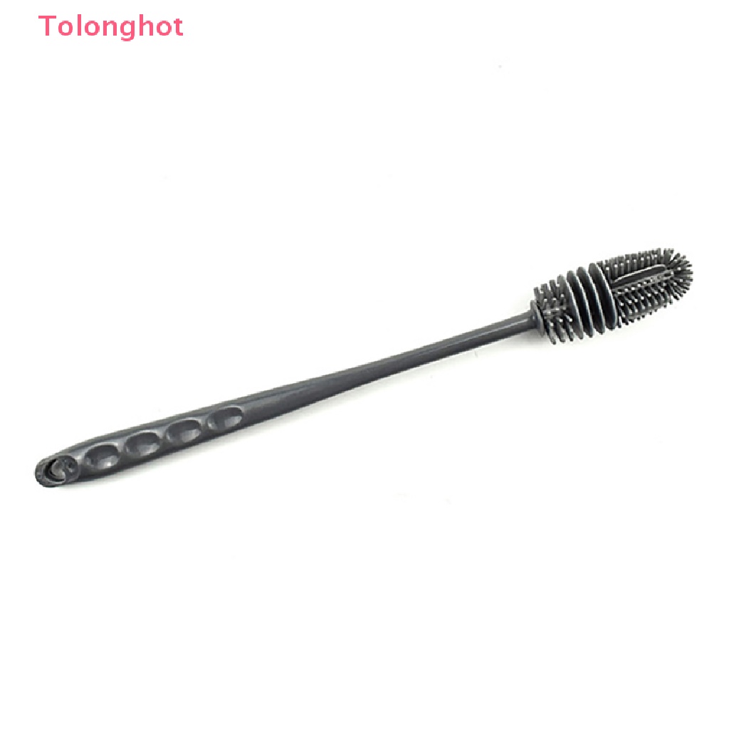Set 2 Bàn Chải Silicone Cán Dài Vệ Sinh Ly Cốc Tiện Dụng
