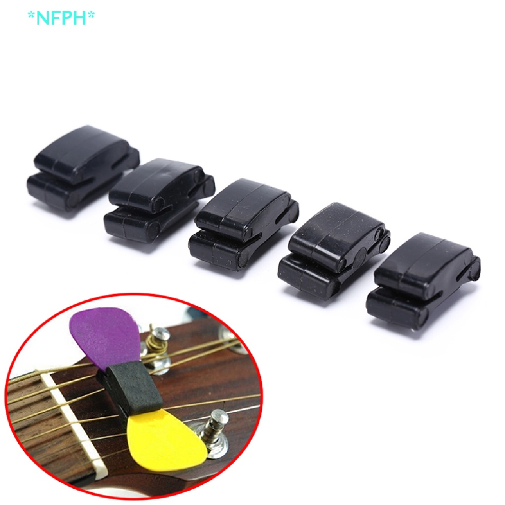 Set 5 Miếng Gảy Đàn Guitar Bằng Cao Su Màu Đen Mới