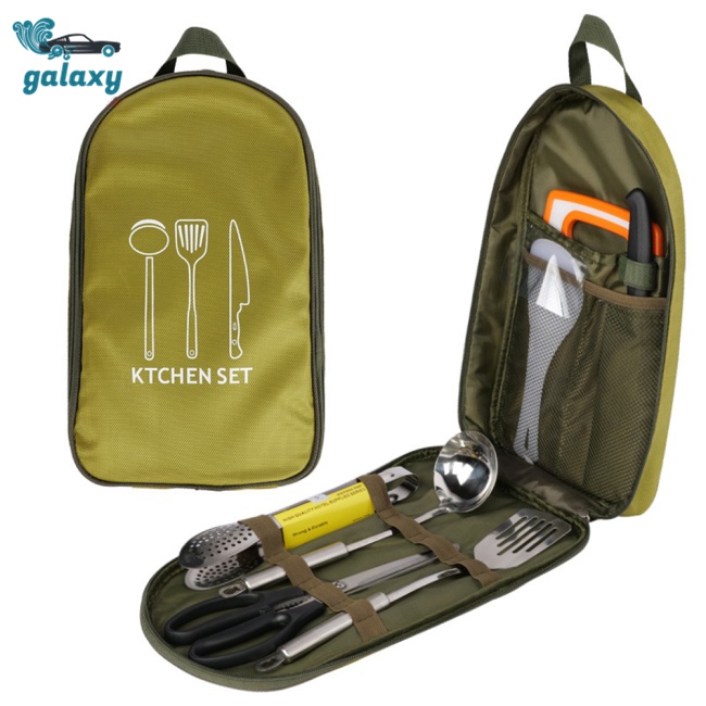 Galaxy Bộ 8 Dụng Cụ Nấu Ăn Ngoài Trời Tiện Dụng