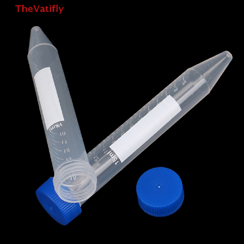 [Thevalifly] Set 100 Ống Nghiệm Trung Tâm 15 ml Mẫu Thử Với Vỏ Vít Nhựa