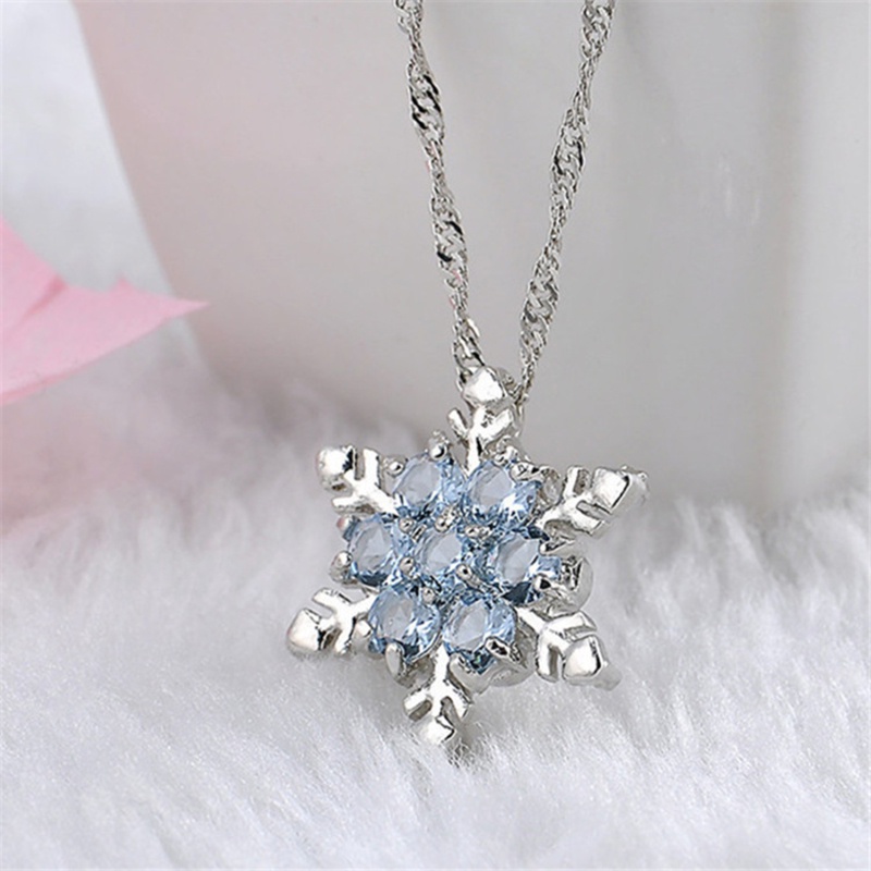 (MớI) Dây ChuyềN HợP Kim ĐíNh Đá HìNh Hoa TuyếT Xinh Xắ