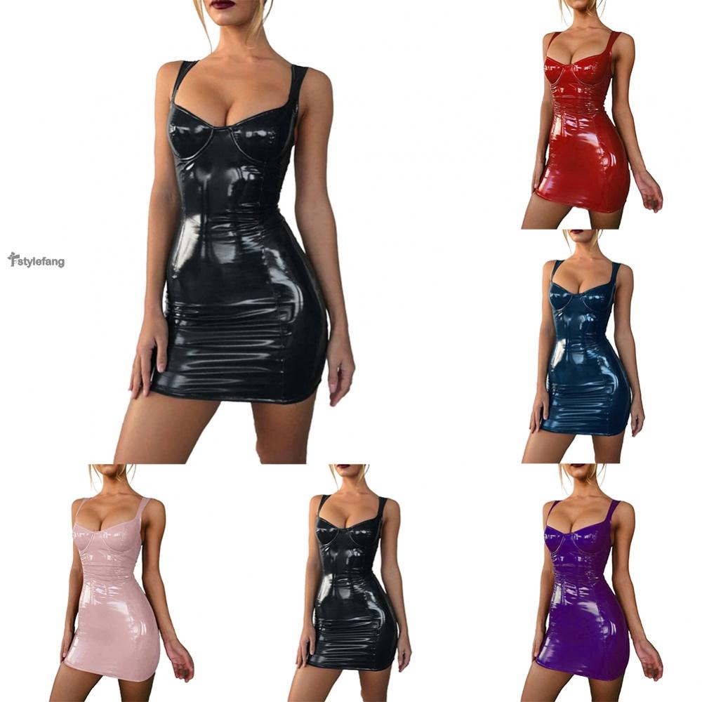 Đầm Ngủ Babydoll Chất Da Thiết Kế Quyến Rũ Cho Phái Nữ