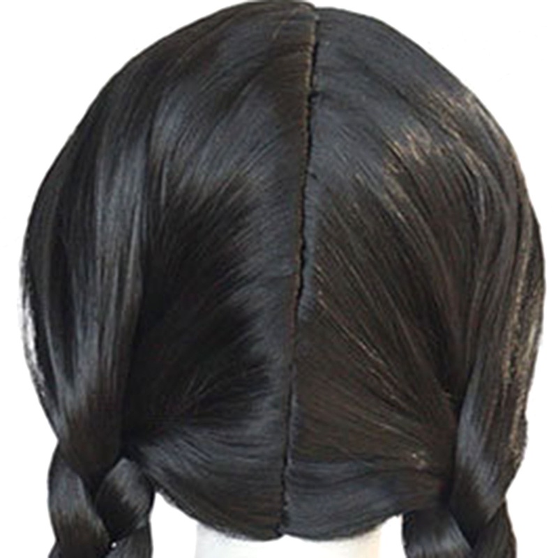 Tóc Giả Hóa Trang Nhân Vật Addams 2023 Cho Bé Gái