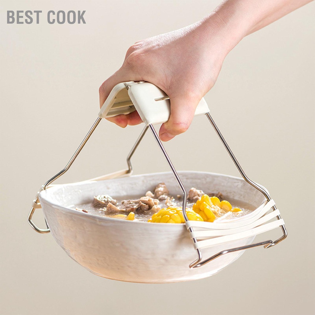 Best cook Kẹp giữ bát đĩa nhà bếp bằng thép không gỉ Đĩa nóng nâng lên chống bỏng dải silicon cmman13.vn