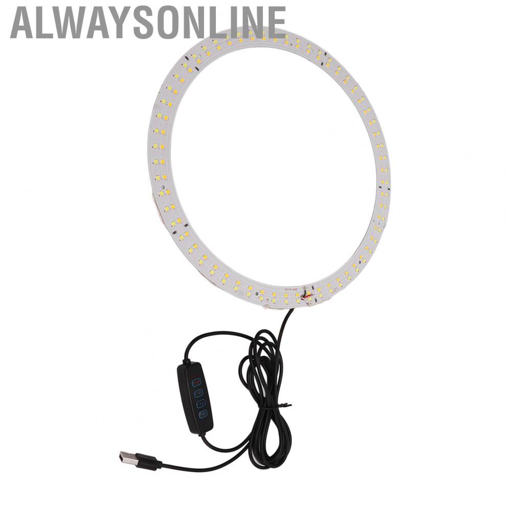 Alwaysonline Circle  Light Wick 25cm 10 Brightness 3 Color Temperature With USB Power New