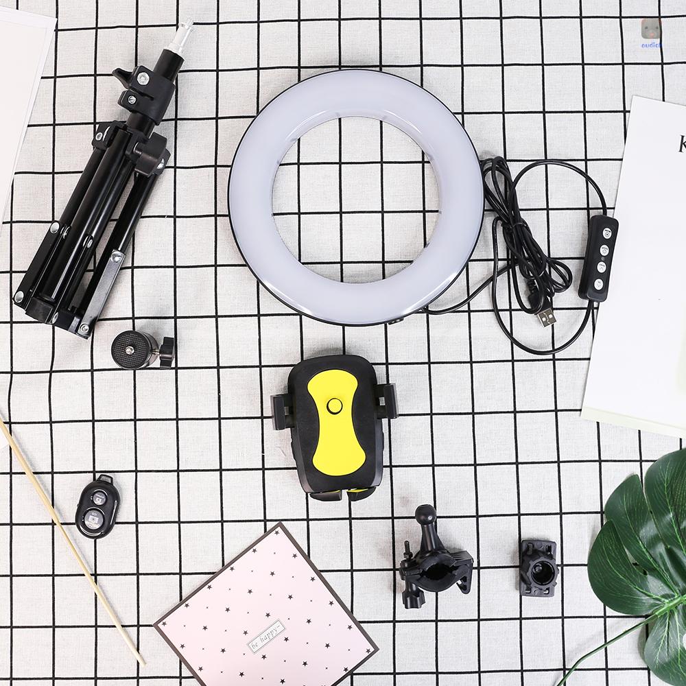 Vòng Đèn LED 8 Inch 3 Chế Độ Điều Khiển Từ Xa Kèm Giá Đỡ Điện Thoại / Máy Quay Video YouTube