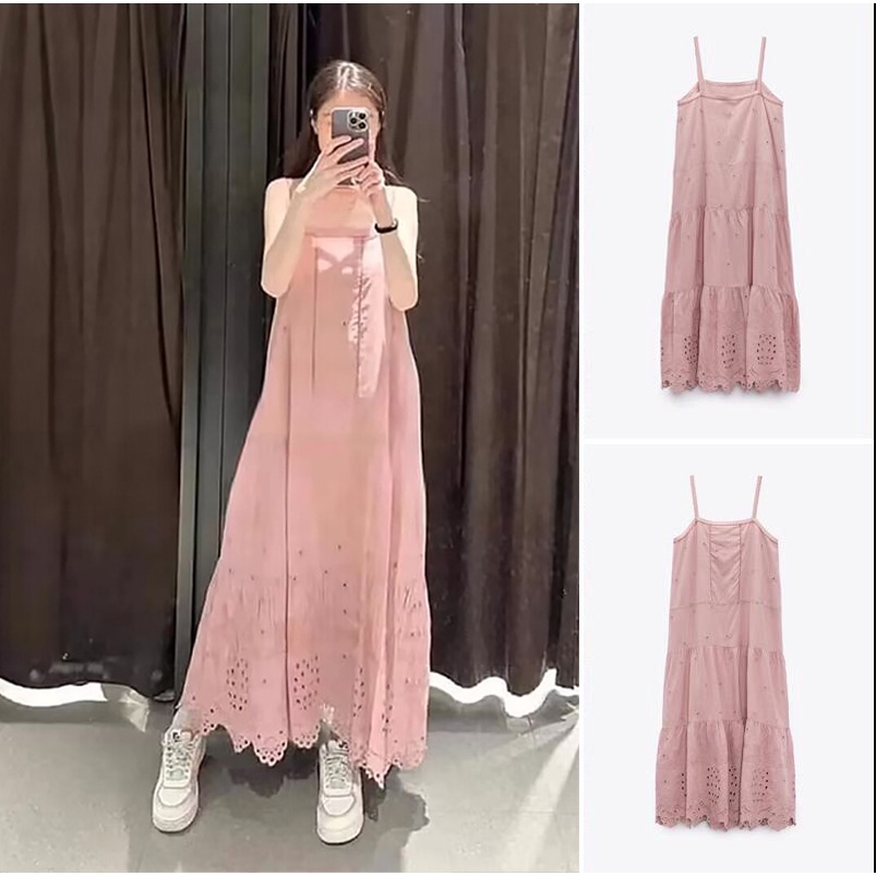 Đầm Hai Dây Thêu Họa Tiết Zara 23 Thời Trang Mùa Hè5107060