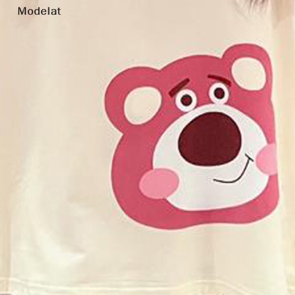 Bộ Đồ Ngủ Mặc Nhà 3 Món Tay Ngắn Dáng Rộng In Hoạt Hình Thời Trang Mùa Hè Cho Bạn Gái